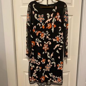 Studio Eloquii Sheer Overlay Dress